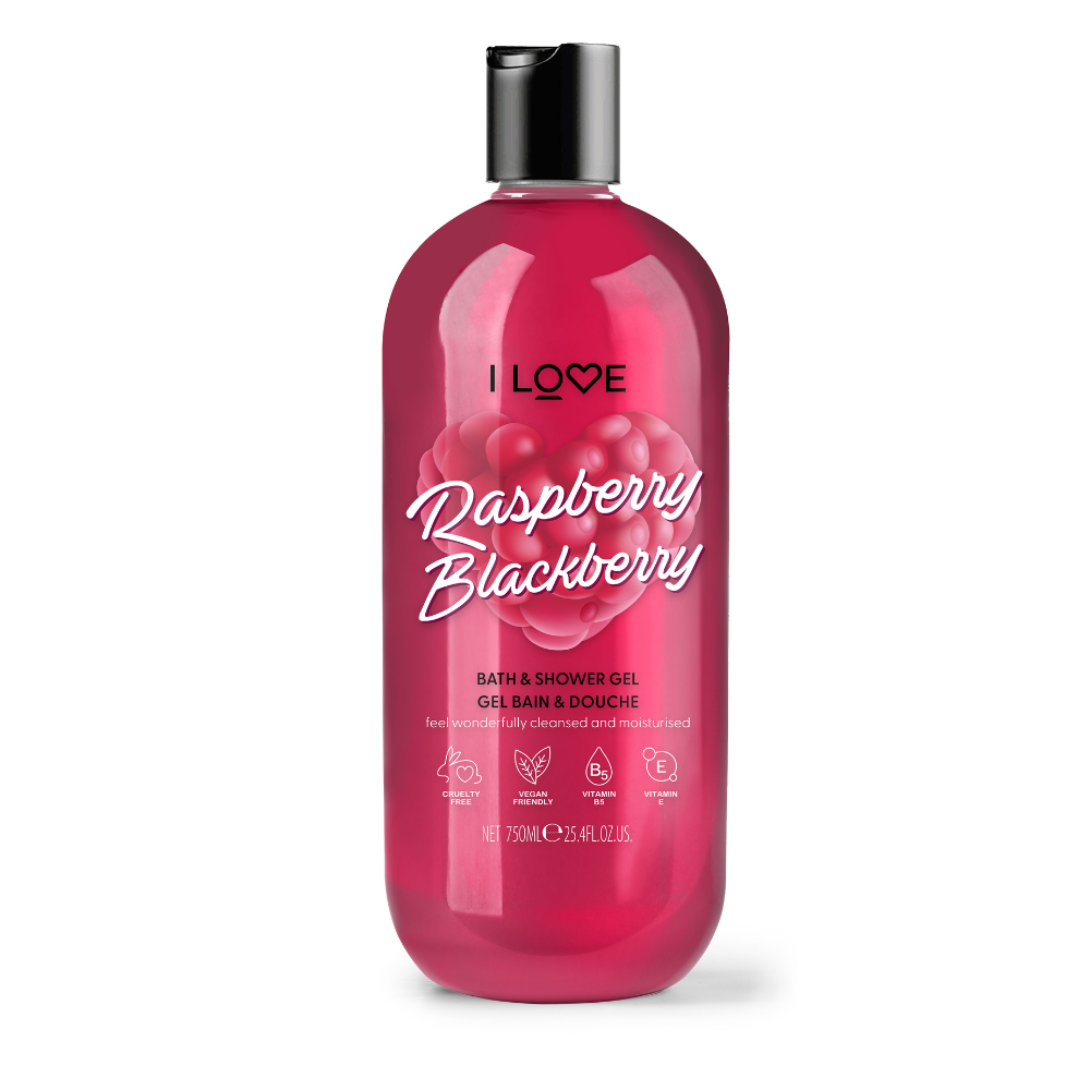 Gel de dus Raspberry Blackberry, 750 ml, I Love