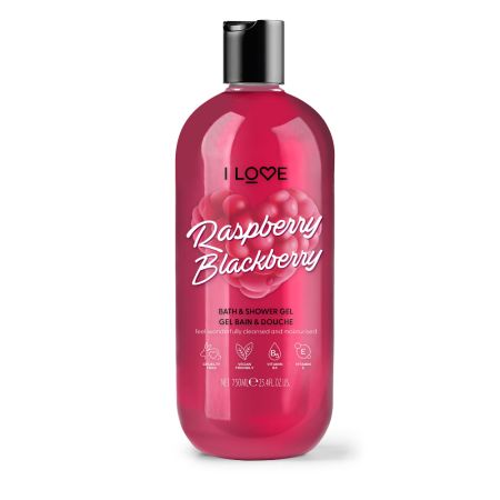 Gel de dus Raspberry Blackberry, 750 ml, I Love