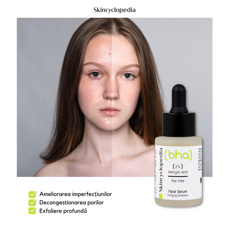 Serum de fata exfoliant cu 2% Acid Salicilic BHA, 30 ml, Skincyclopedia 728792