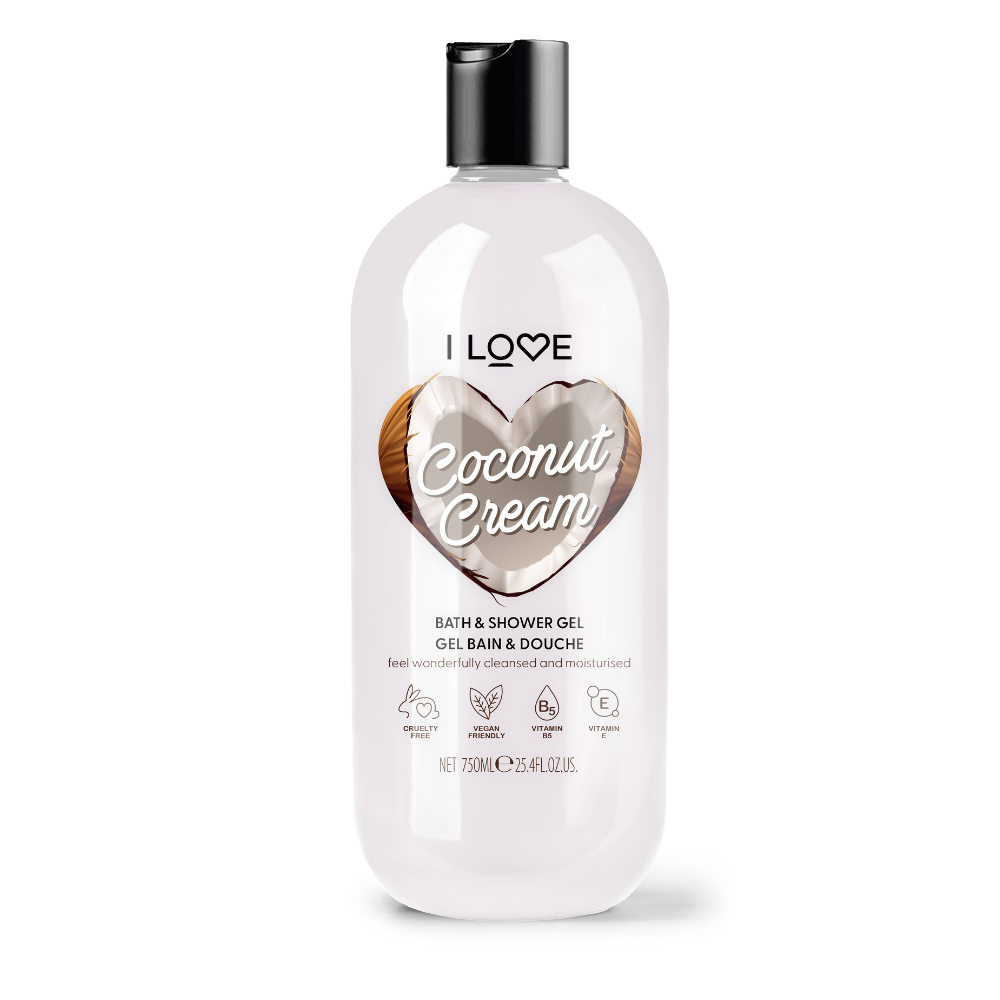 Gel de dus Coconut Cream, 750 ml, I Love