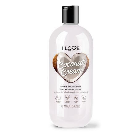 Gel de dus Coconut Cream, 750 ml, I Love