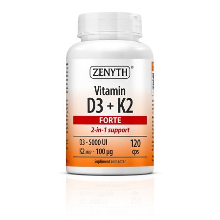 Vitamina D3+K2 Forte, 120 capsule, Zenyth