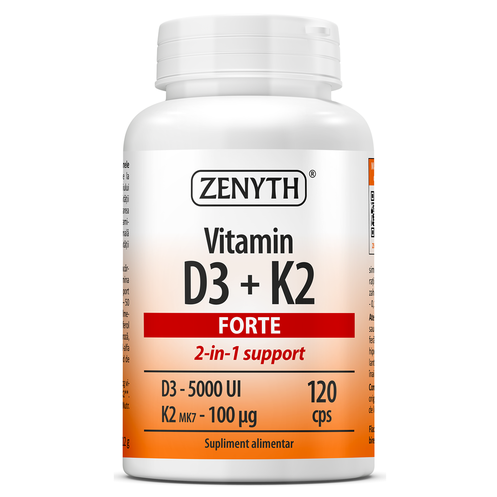 Vitamina D3+D2 Forte, 120 capsule, Zenyth