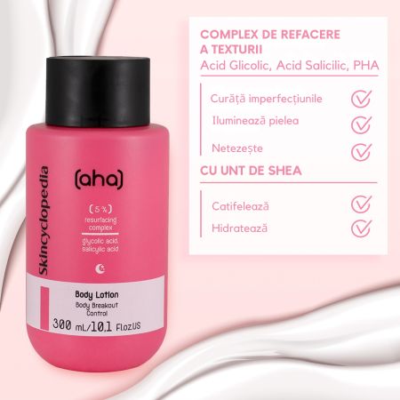 Lotiune de corp 5% Complex de Refacere AHA, 300 ml, Skincyclopedia 728874