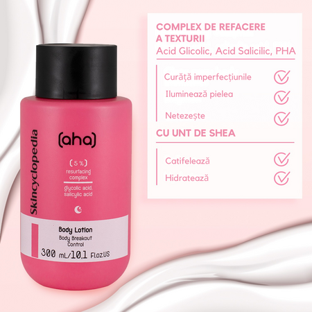 Lotiune de corp 5% Complex de Refacere AHA, 300 ml, Skincyclopedia 728874