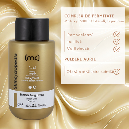 Lotiune de corp Shimmer 5% Complex de Fermitate, 300 ml, Skincyclopedia 728880