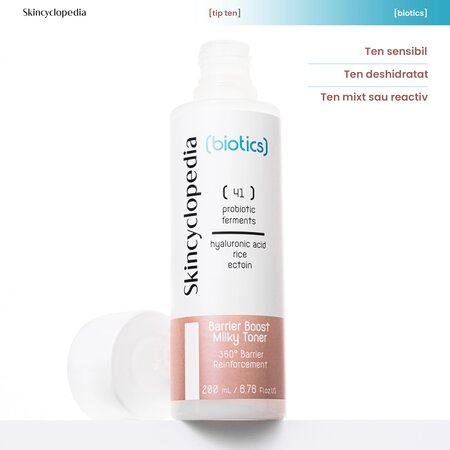 Toner hidratant cu probiotice, acid hialuronic, extract de orez si ectoina Biotics, 200 ml, Skincyclopedia 758147