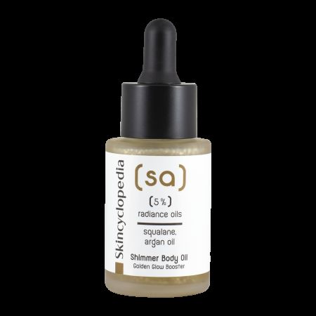 Ulei de corp iluminator 5 uleiuri nutritive si particule fine aurii, 30 ml, Skincyclopedia