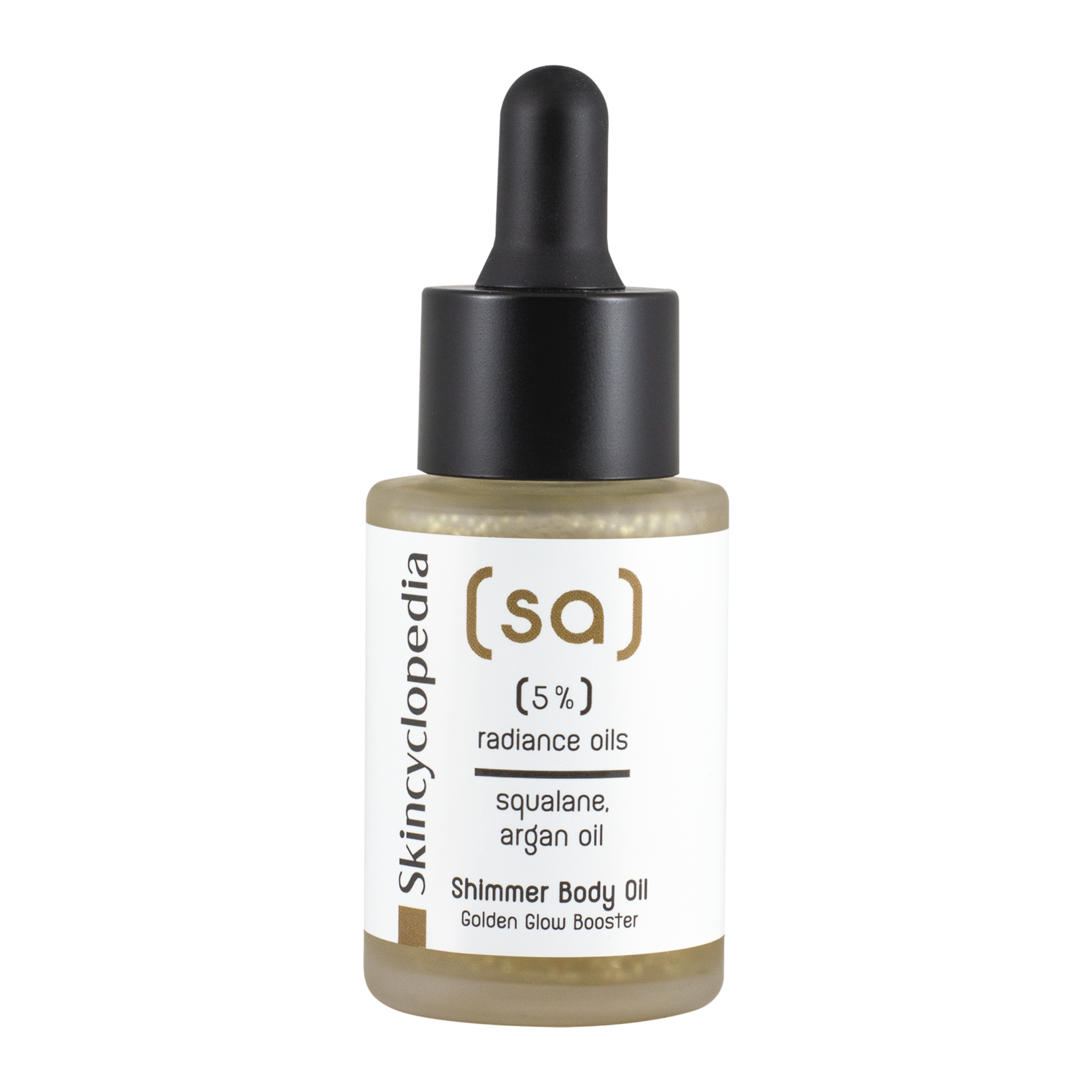 Ulei de corp iluminator 5 uleiuri nutritive si particule fine aurii, 30 ml, Skincyclopedia