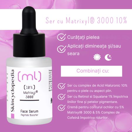 Serum de fata antirid cu 10% Matrixyl 3000, 30 ml, Skincyclopedia 728918