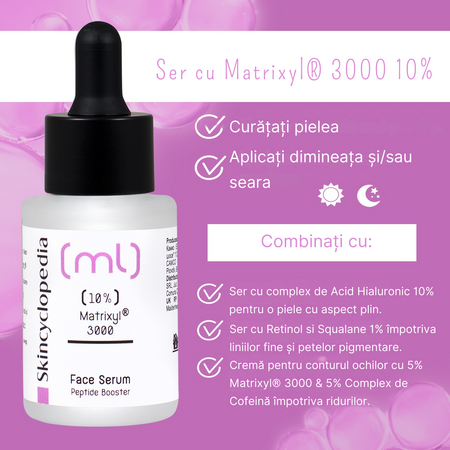 Serum de fata antirid cu 10% Matrixyl 3000, 30 ml, Skincyclopedia 728918