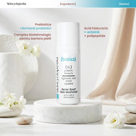 Crema de fata hidratanta cu probiotice, acid hialuronic, ectoina si squalane Biotics, 50 ml, Skincyclopedia 758171