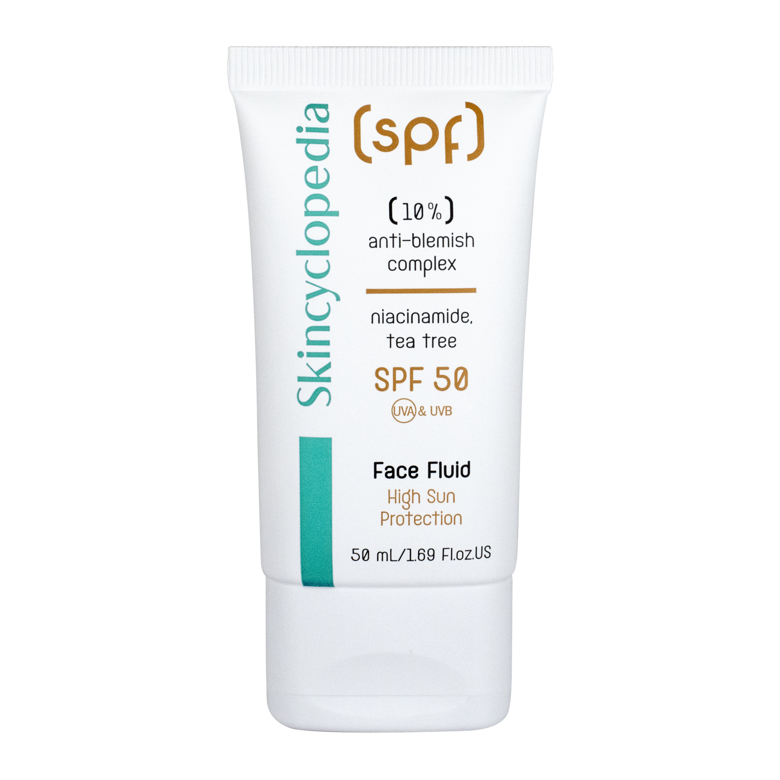 Crema de fata cu SPF 50 pentru tenul cu imperfectiuni, 50 ml, Skincyclopedia