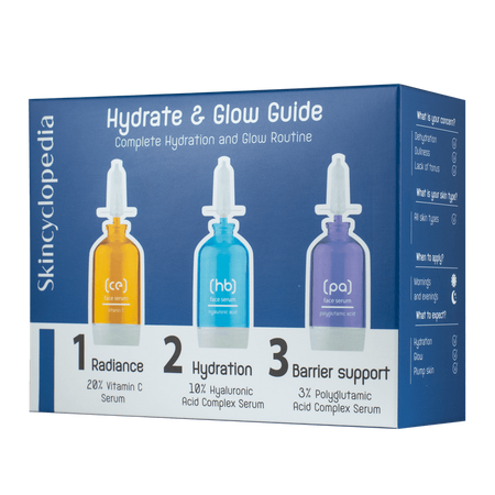 Set seruri pentru hidratare, Hydrate & Glow Guide, 3x15 ml, Skincyclopedia