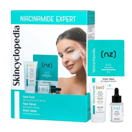 Set ingrijire pentru tenul fara imperfectiuni, Niacinamide Expert, 3x50 g, Skincyclopedia
