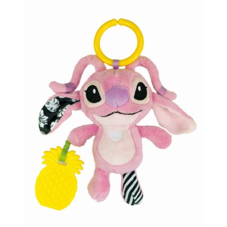 Jucarie plus senzoriala cu zornaitoare Stitch Angel Disney, Roz, 3 luni+, Clementoni 728994