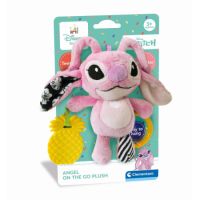 Jucarie plus senzoriala cu zornaitoare Stitch Angel Disney, Roz, 3 luni+, Clementoni
