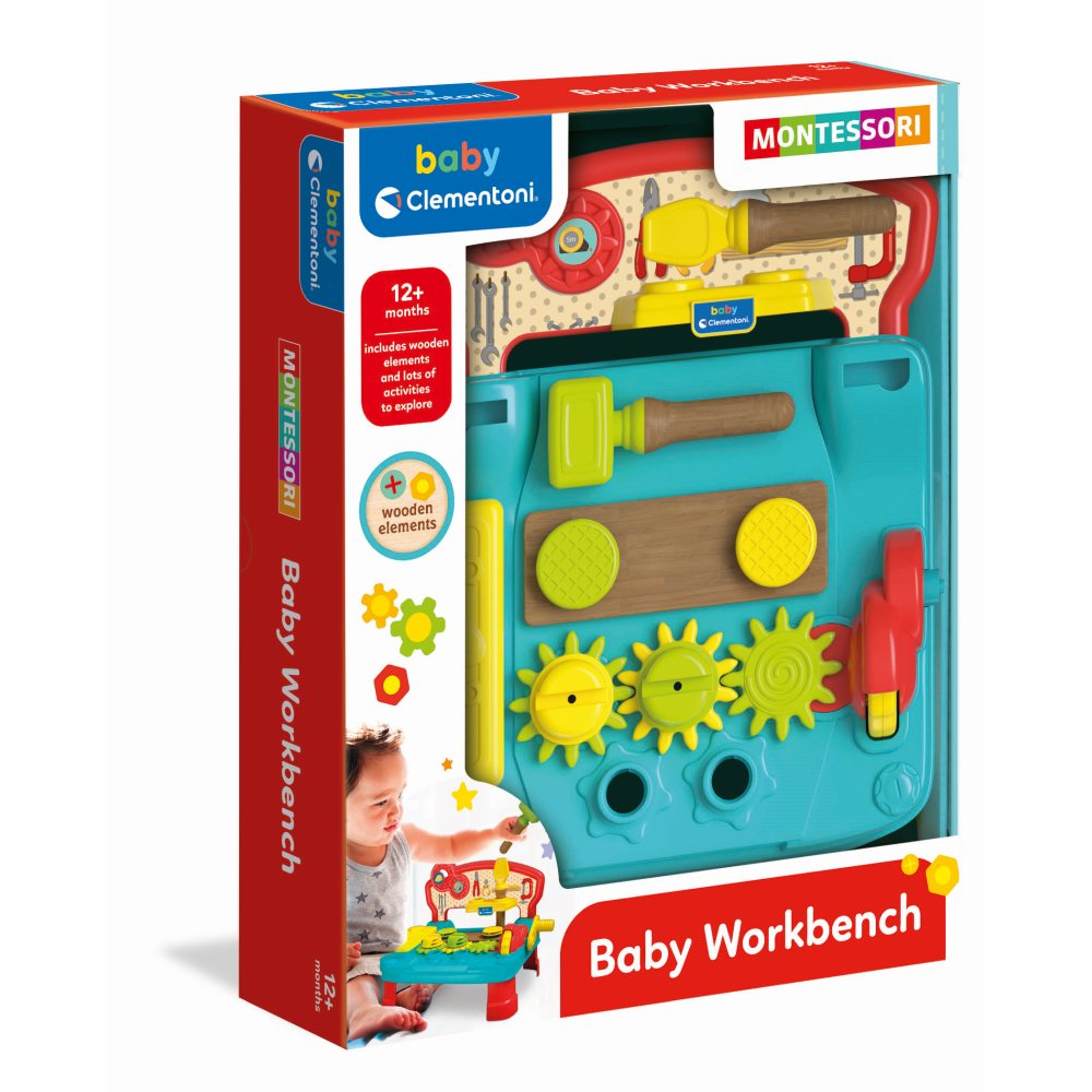 Centrul de activitati Montessori, Banc de lucru, 12 luni+, Clementoni