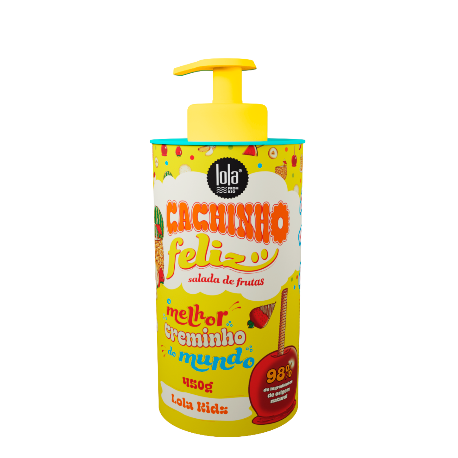 Crema de bucle pentru copii Cachinho Feliz, Fructe, 450 g, Lola Cosmetics