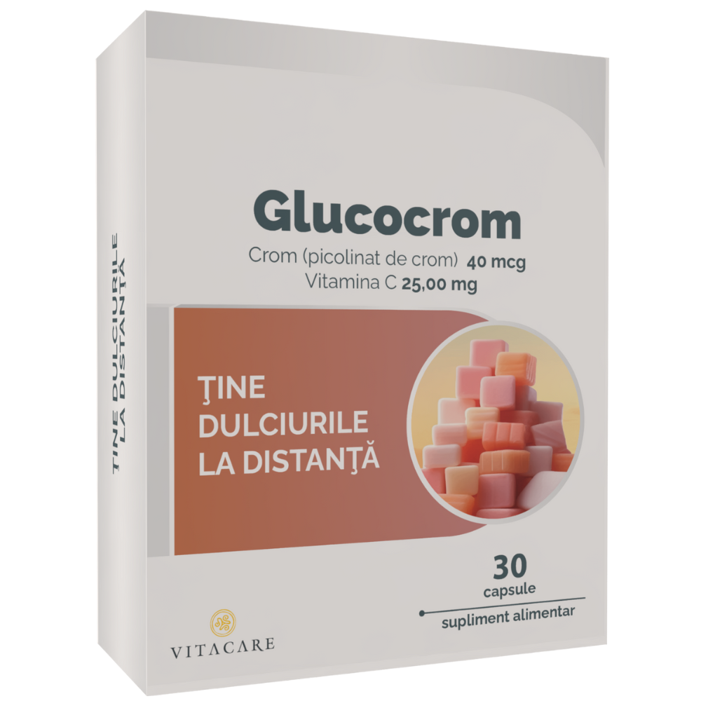 Glucocrom, 30 capsule, Vitacare
