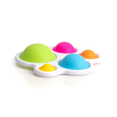 Jucarie senzoriala cu bule din silicon Dimpl, +10 luni, Fat Brain 729060