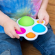 Jucarie senzoriala cu bule din silicon Dimpl, +10 luni, Fat Brain 729057