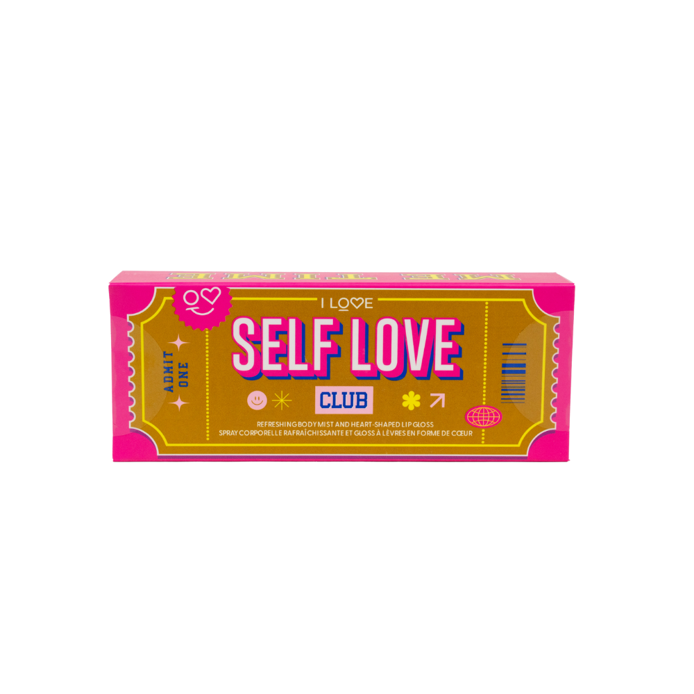 Set Spray de corp 40 ml + Luciu de buze 1.4 g Self Love Club, I Love