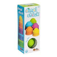 Set de cupe de stivuire cu bule din silicon, Dimpl Stack, +6 luni, Fat Brain