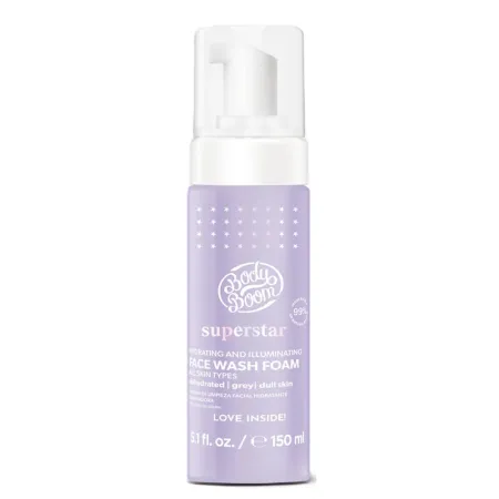 Spuma de curatare hidratanta si iluminatoare Superstar, 150 ml, BodyBoom