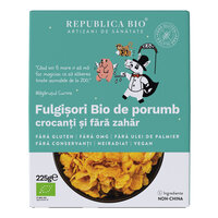 Fulgisori Bio de porumb crocanti si fara zahar, 225 g, Republica Bio