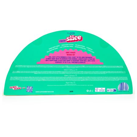 Set Gel de dus 100ml +Lotiune de corp 150ml + Bomba de baie efervescenta 50g + Elastic de par Fresh Slice, I Love 729092