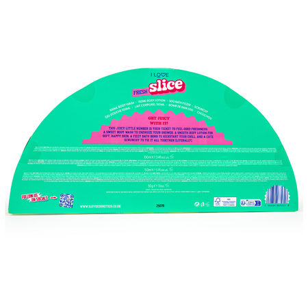 Set Gel de dus 100ml +Lotiune de corp 150ml + Bomba de baie efervescenta 50g + Elastic de par Fresh Slice, I Love 729092