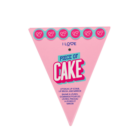 Set Set scrub de buze 15 ml + Balsam de buze 10 ml + Aplicator si oglinda Piece of Cake, I Love