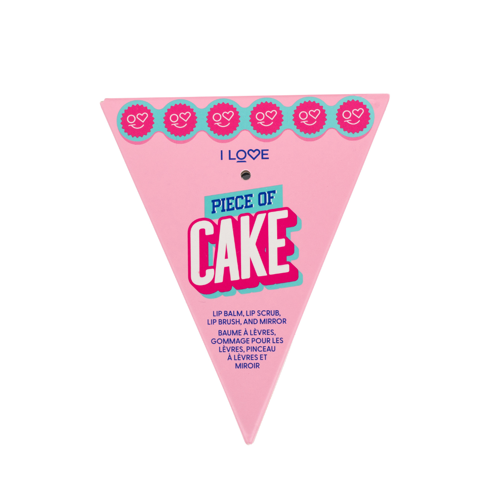Set Set scrub de buze 15 ml + Balsam de buze 10 ml + Aplicator si oglinda Piece of Cake, I Love