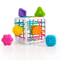 Cub moale pentru sortarea formelor, +10 luni, Fat Brain