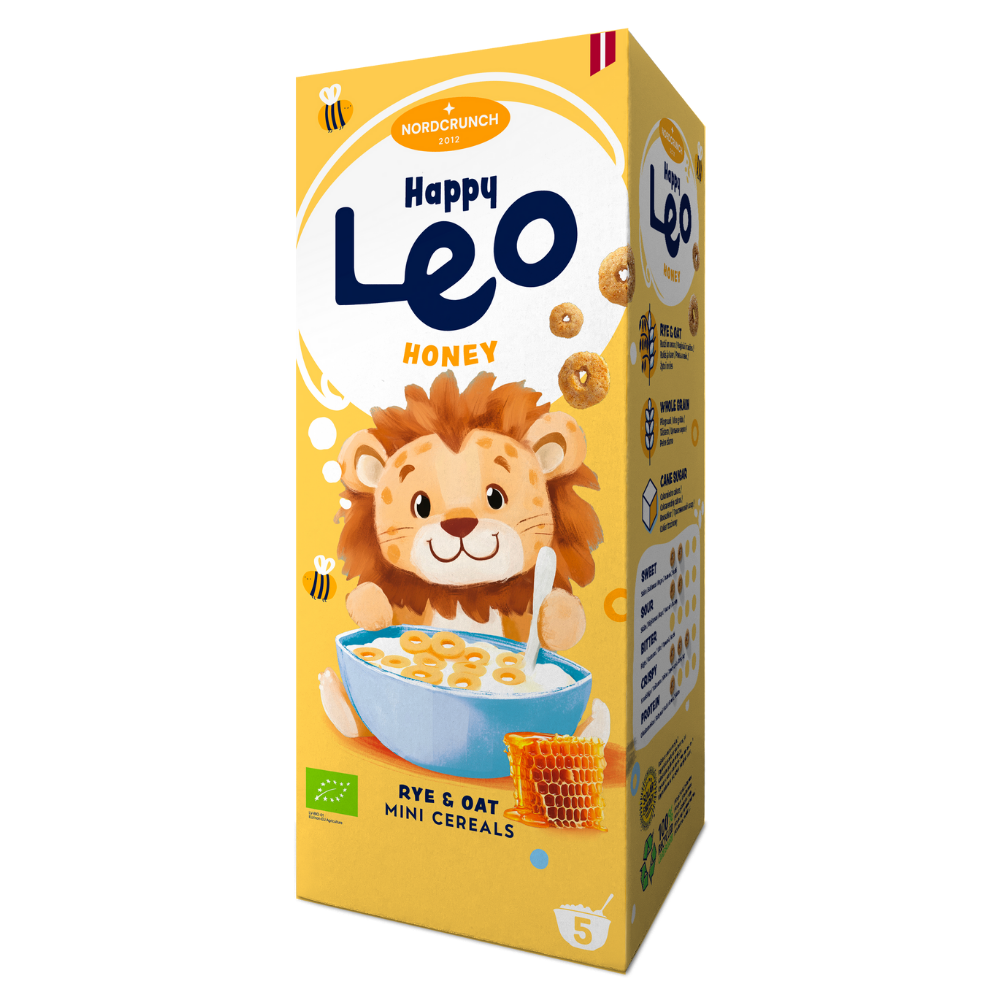 Cereale Bio din secara si ovaz cu miere, 150 g, Happy Leo