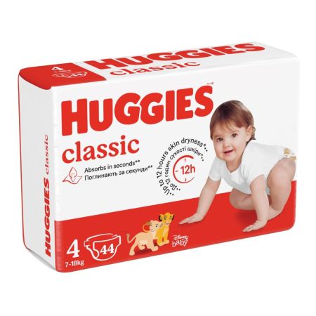 Scutece de schimb Classic Jumbo, Nr. 4, 8-14 kg, 44 buc, Huggies