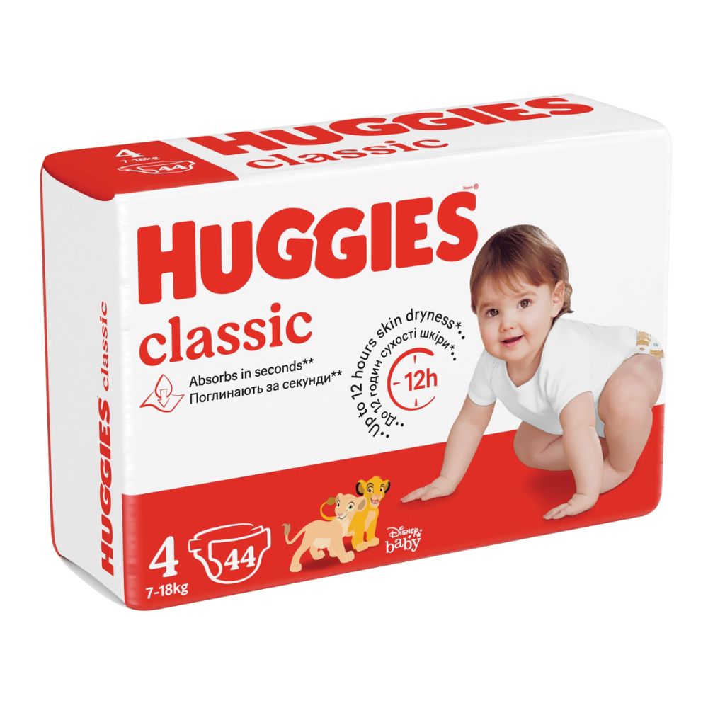 Scutece de schimb Classic Jumbo, Nr. 4, 7-18 kg, 44 buc, Huggies