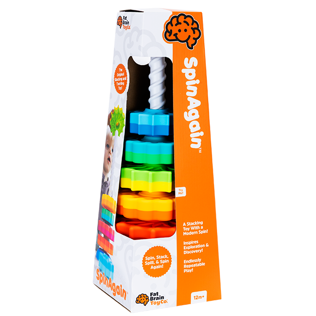 Piramida cu rotite pentru bebelusi, +12 luni, Fat Brain