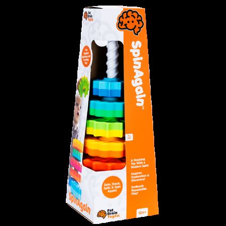 Piramida cu rotite pentru bebelusi, +12 luni, Fat Brain