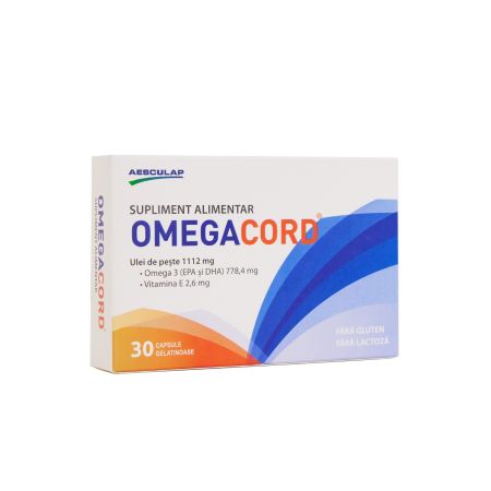 Omegacord, 30 capsule gelatinoase, Aesculap