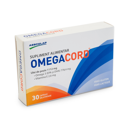 Omegacord, 30 capsule gelatinoase, Aesculap 782913