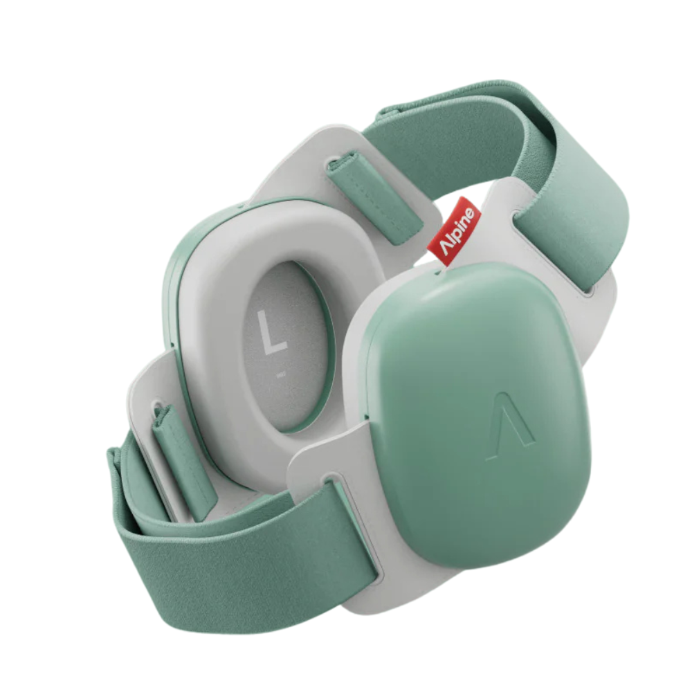 Casti antifonice pentru bebelusi Muffy Baby, Sage Green, + 0 luni, 1 bucata, Alpine