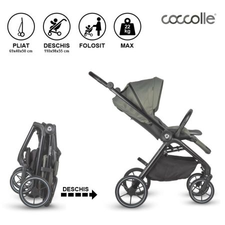 Carucior modular 2in1 Serry, Moss Green, Coccolle 729262