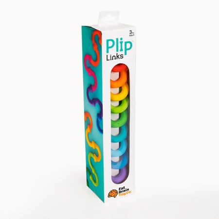 Set de constructie creativa cu elemente flexibile din silicon, Plip Links, +3 ani, Fat Brain 729282