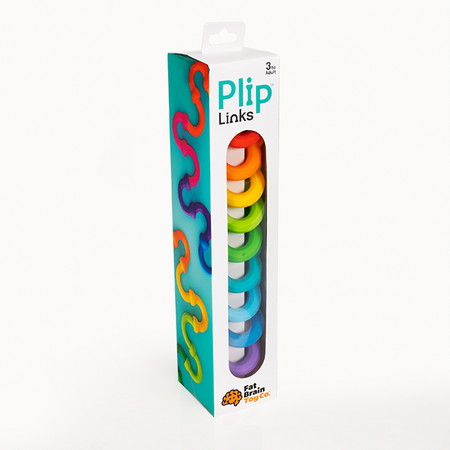 Set de constructie creativa cu elemente flexibile din silicon, Plip Links, +3 ani, Fat Brain 729282