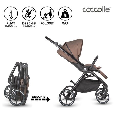 Carucior modular 2in1 Serry, Light Taupe, Coccolle 729288