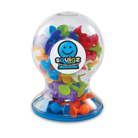 Set de constructie, Squigz Deluxe, 44 piese cu ventuze, Fat Brain