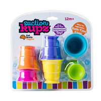 Set 6 cupe din silicon cu ventuze, +12 luni, Fat Brain