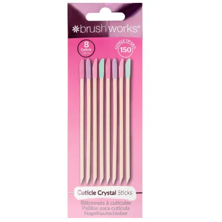 Betisoare pentru cuticule cu varf cristalizat, 8 bucati, Brushworks